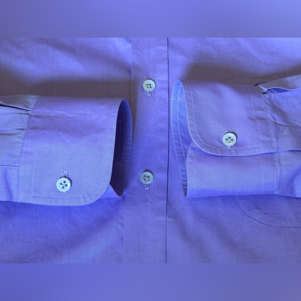 Ralph Lauren Purple Label Lavender 100% Cotton Button Down Men’s Shirt Size M - Picture 8 of 14